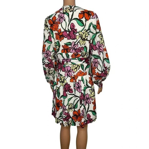 Roller Rabbit Jorales Bibianna wrap Dress size M knee length floral - Picture 3 of 10